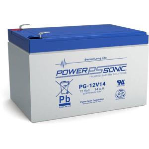 Powersonic PG-12V14 PG Series, 12V, 14Ah, 6 Cells, Sealed Lead Acid Rechargable Battery, 20-Hr Rate Capacity 